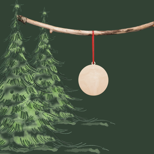 Puinen koristeltava joulukoriste