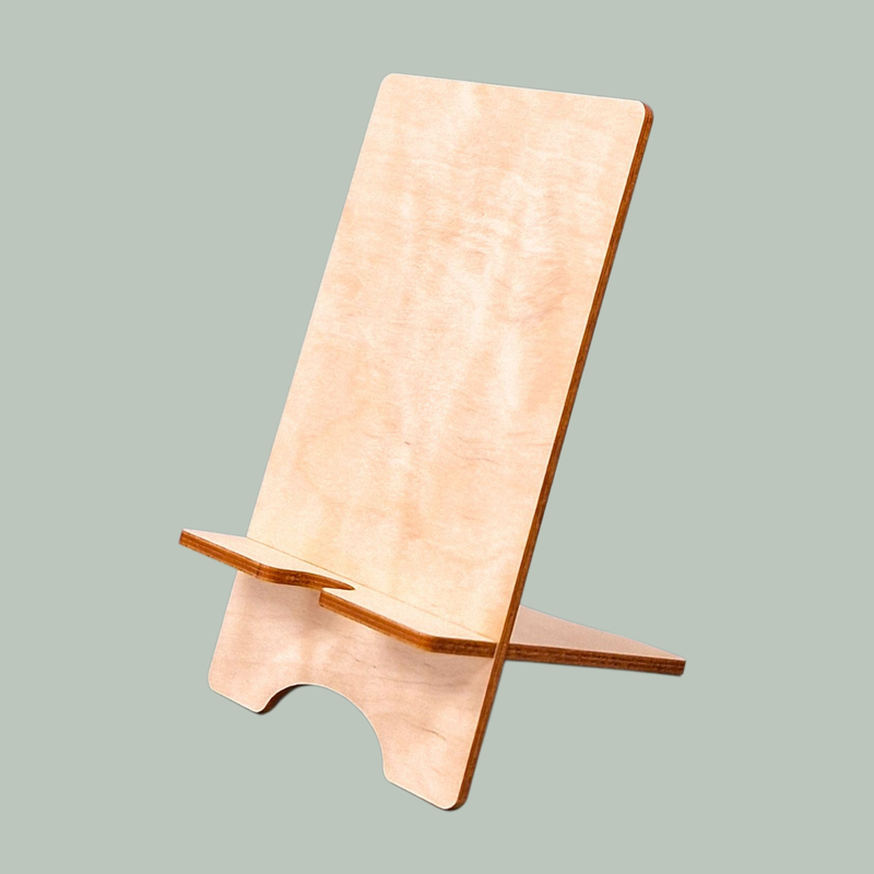 Vanerinen puhelinteline.